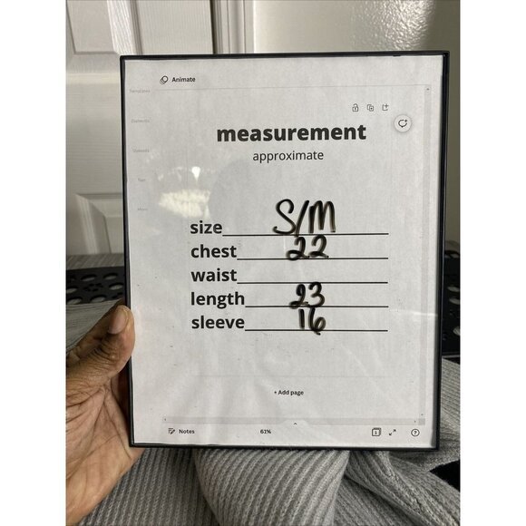 FRNCH Womens V-Neck Ribbed Knit Pullover Sweater Size S/M‎ MS18-49 - Picture 7 of 7